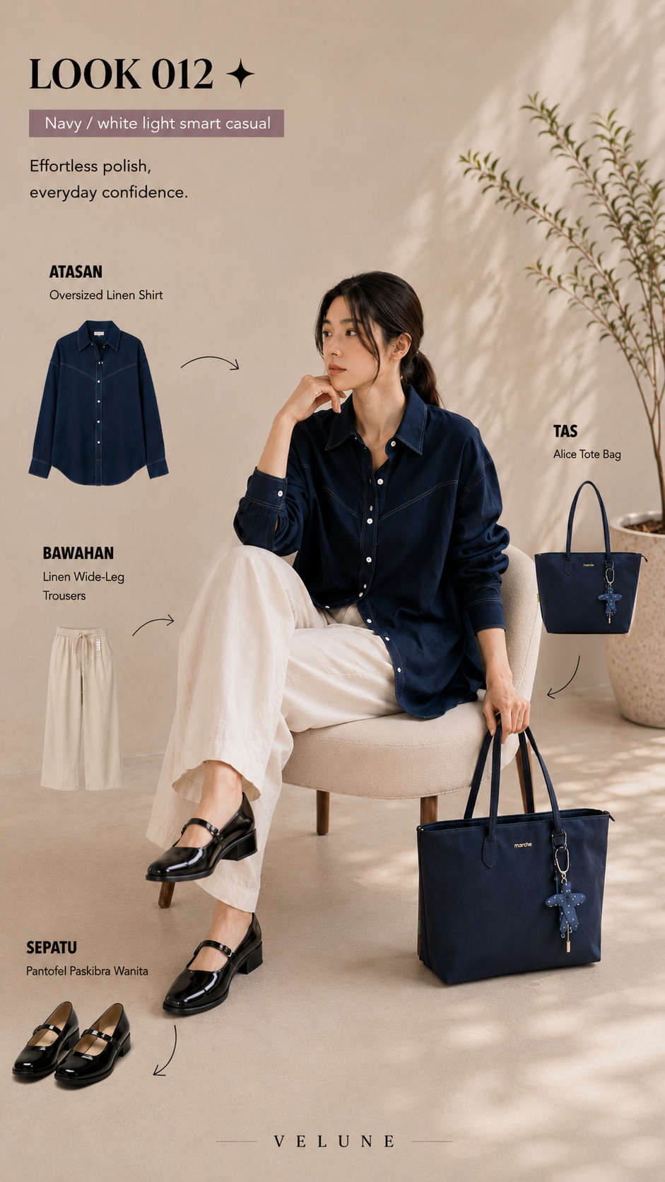 Navy / White Light Smart Casual outfit