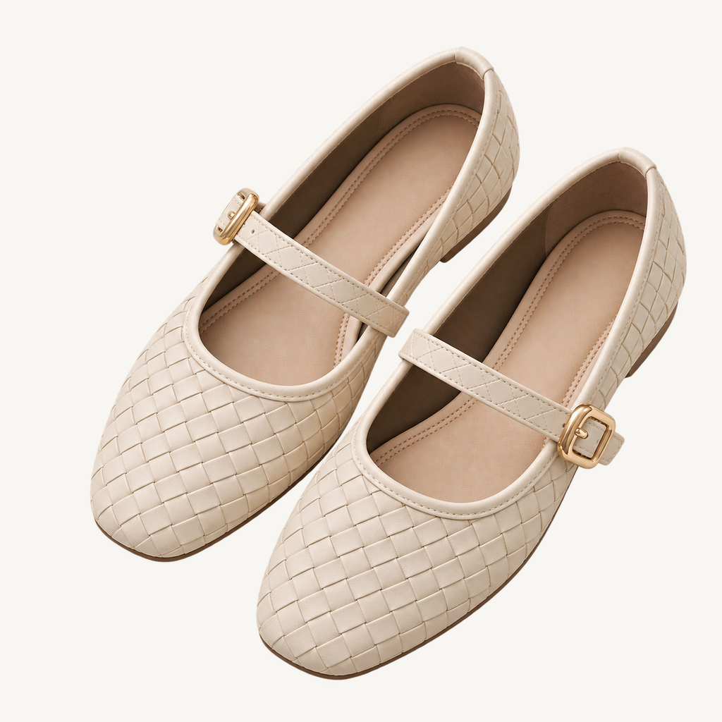 Woven Mary Jane Flats