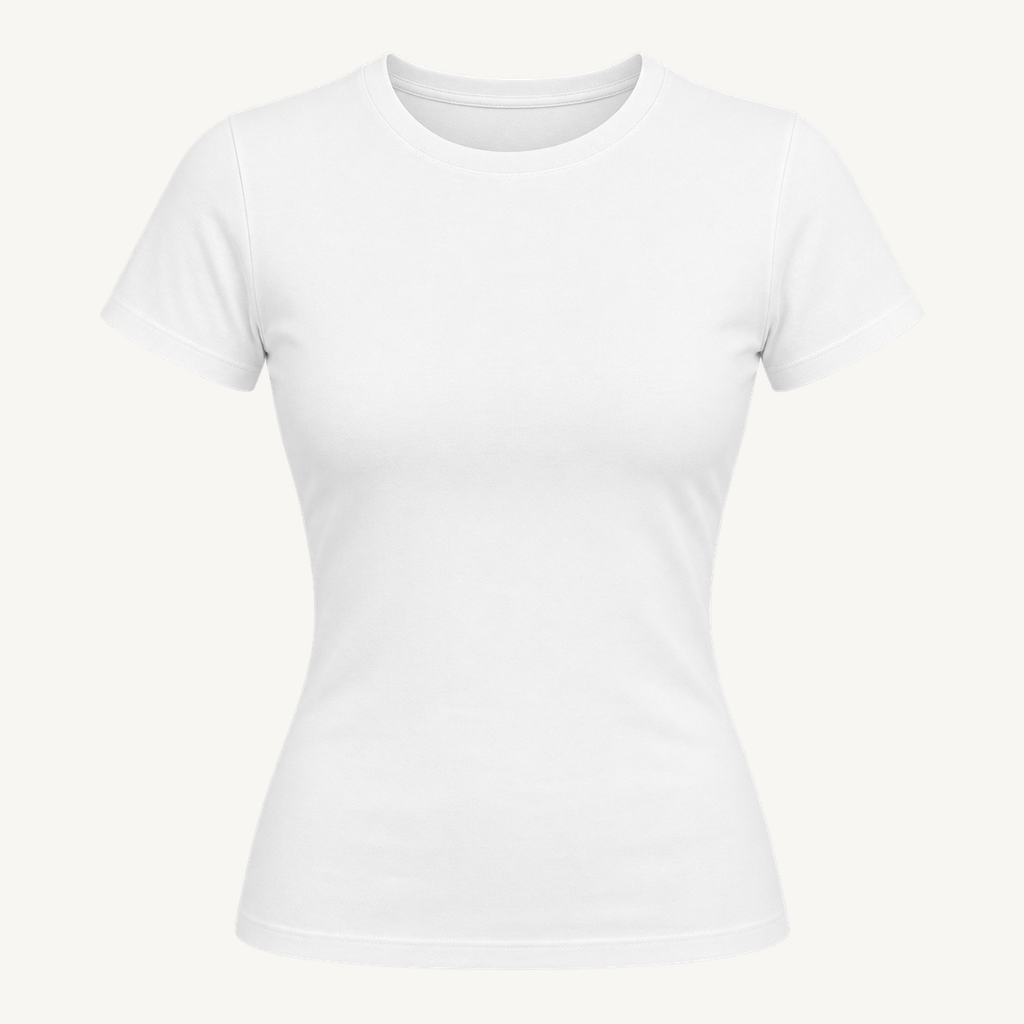 Fitted White Short-Sleeve Tee